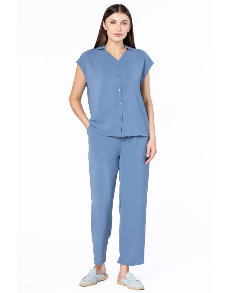 Solid Colored Flowy Women Pants