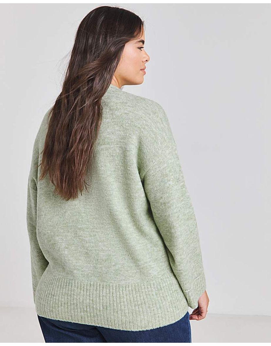 Sage Crew Neck Knitted Jumper - 3