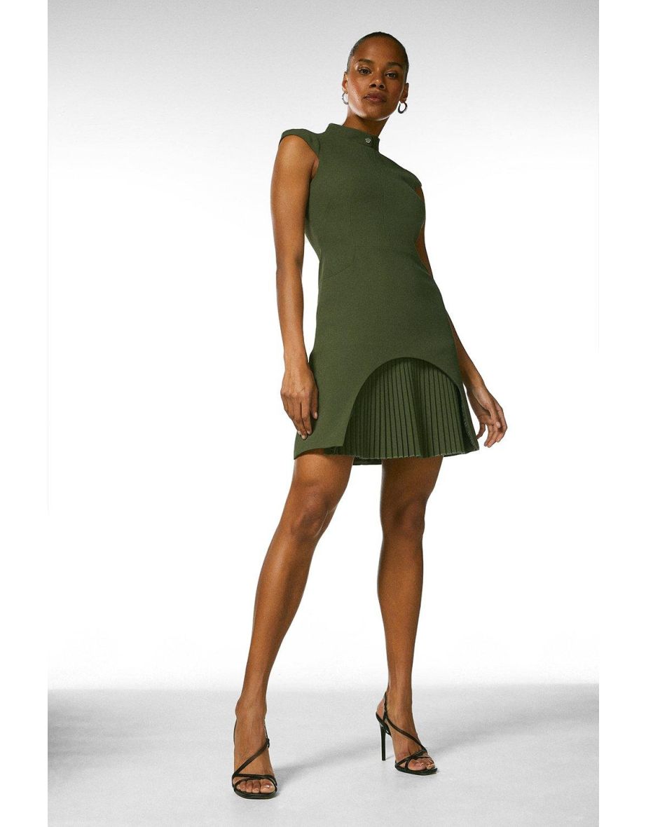 Military Tailored Mini Dress - 3