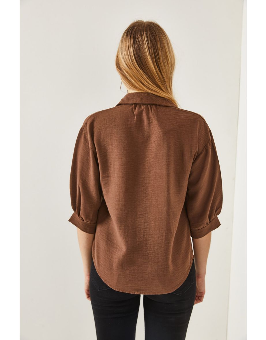 Shirt - Brown - Regular fit - 4
