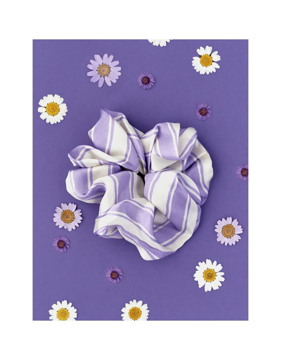 Silk Scrunchie / "Chloe Stripe"