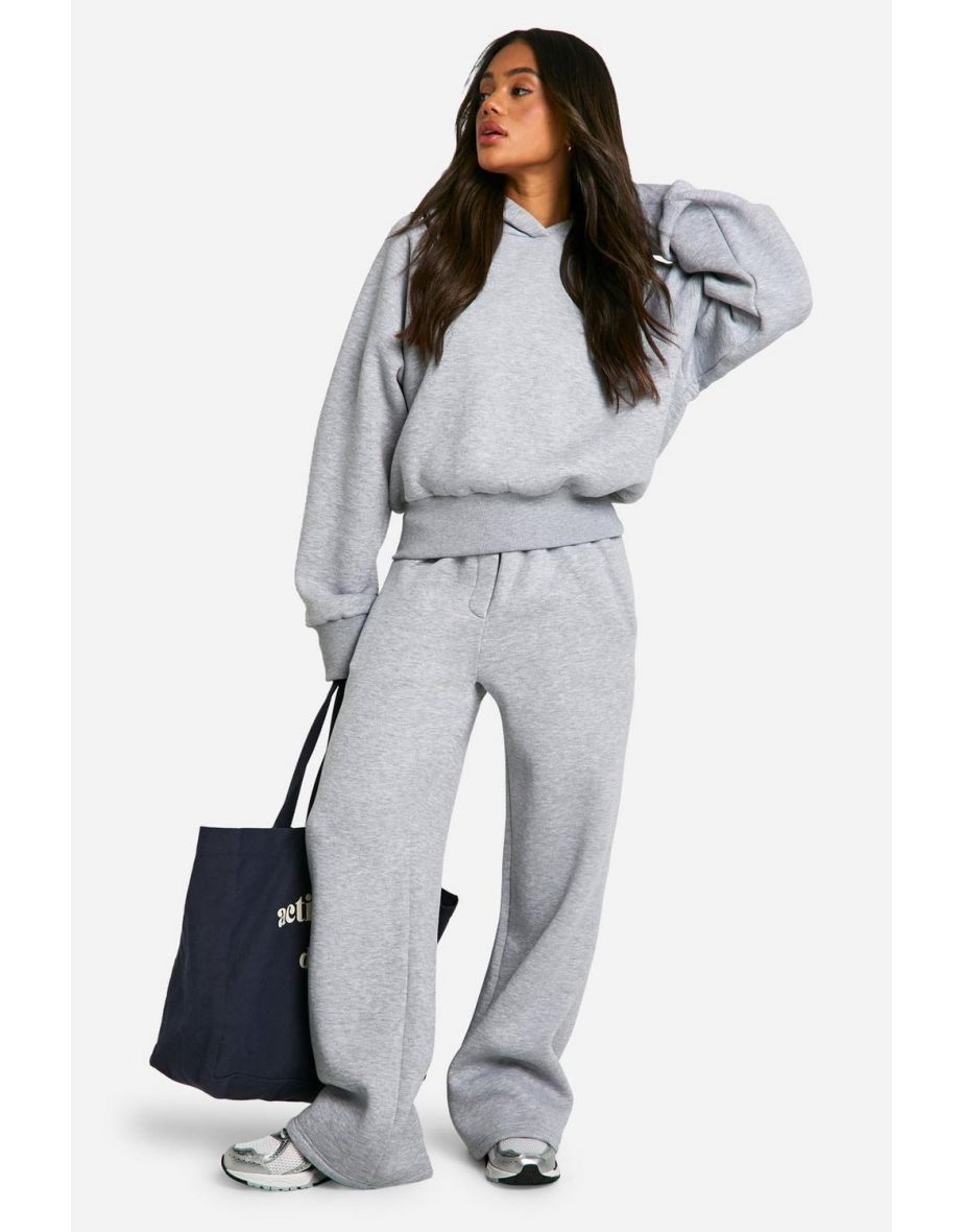 BACK POCKET STRAIGHT LEG JOGGER WITH PLACKET DETAIL - grey marl