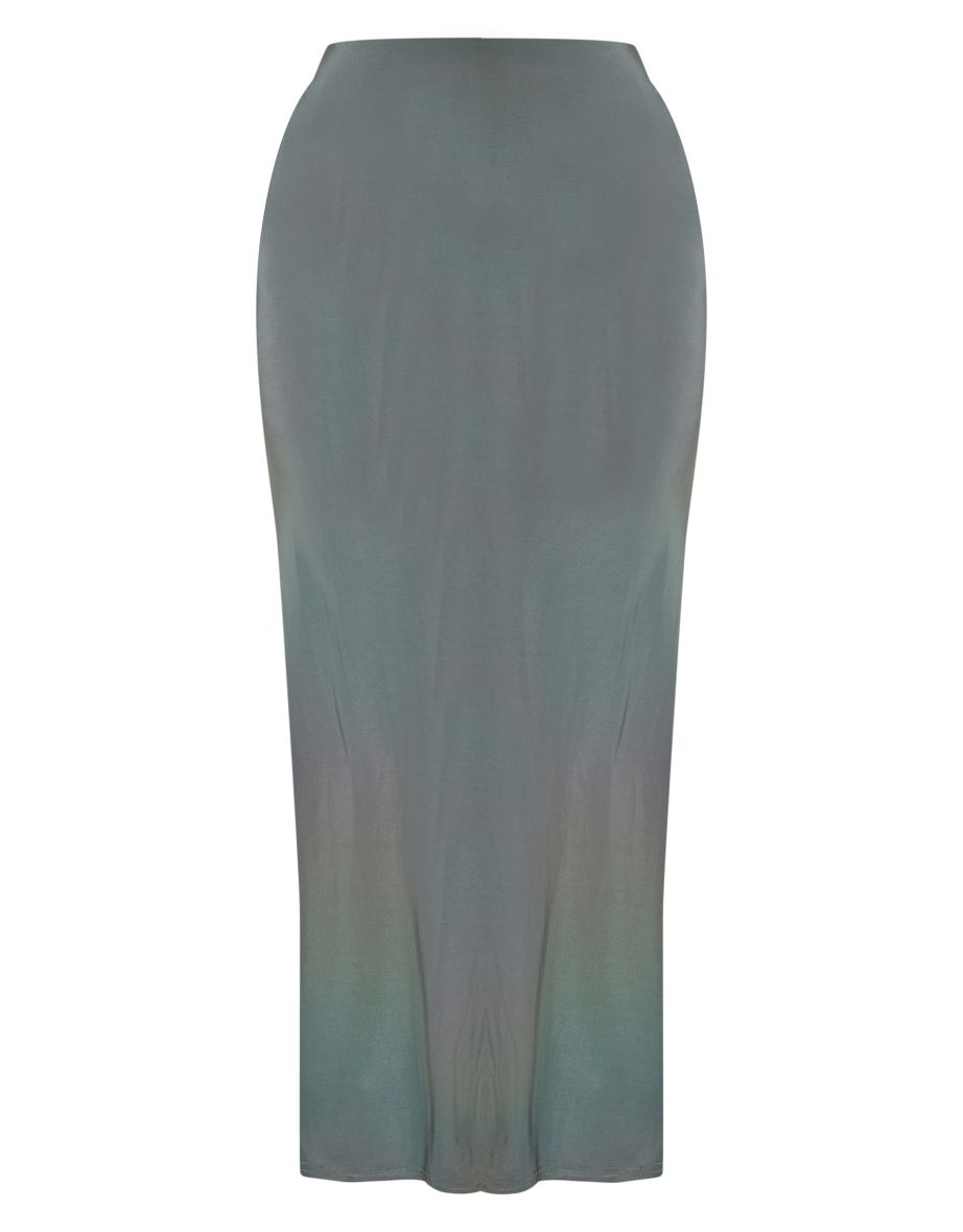 Shape Sea Green Slinky Fishtail Maxi Skirt - 4
