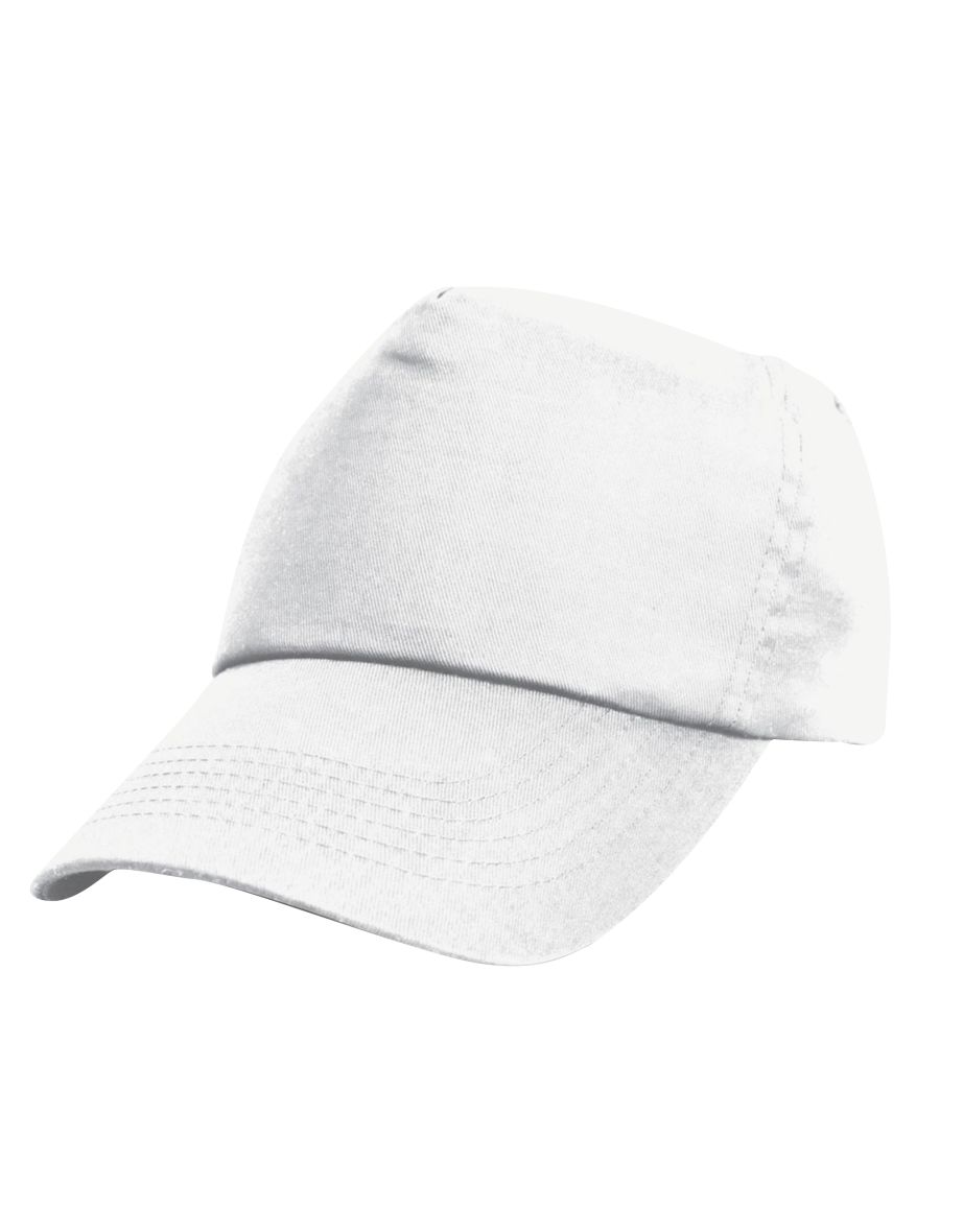 Result Unisex Childrens/Kids Plain Basebll Cap - White - 1