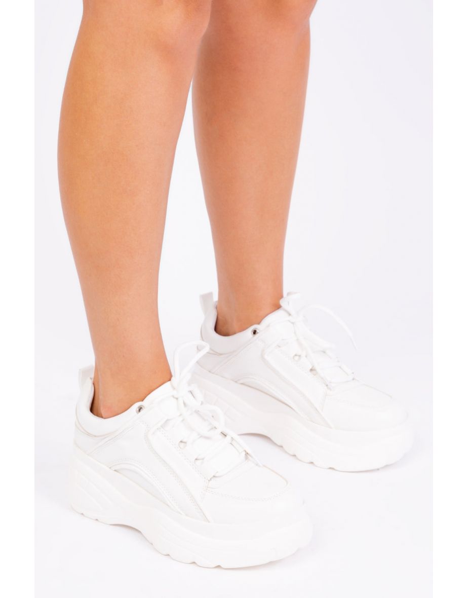 KAYLA CHUNKY TRAINERS IN WHITE - 1