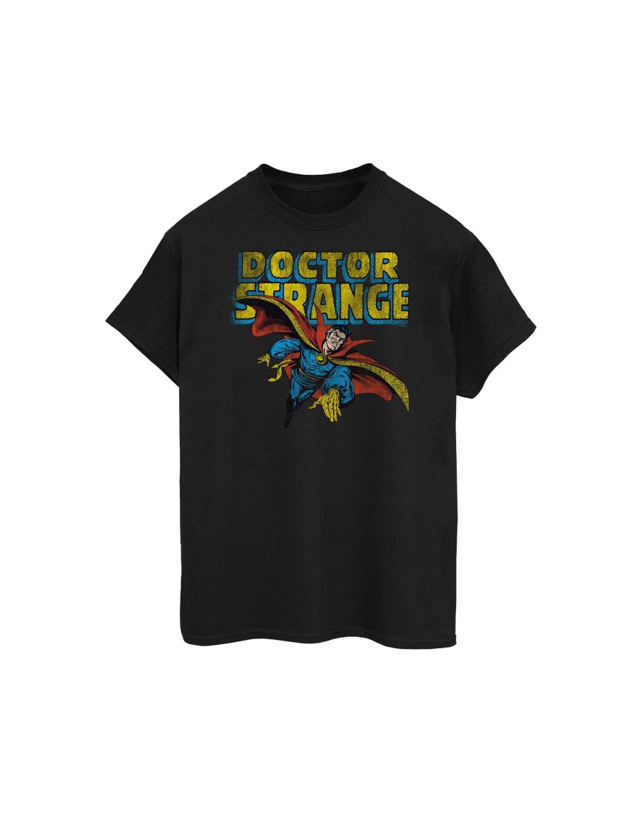 Doctor Strange Mens Flying Cotton T-Shirt - Sports Grey