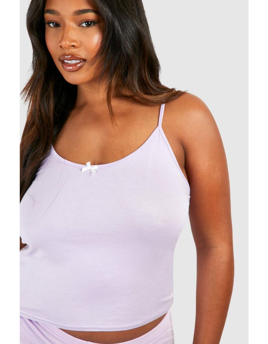 Plus Peached Cami Mix & Match Pj Top - lilac - 3
