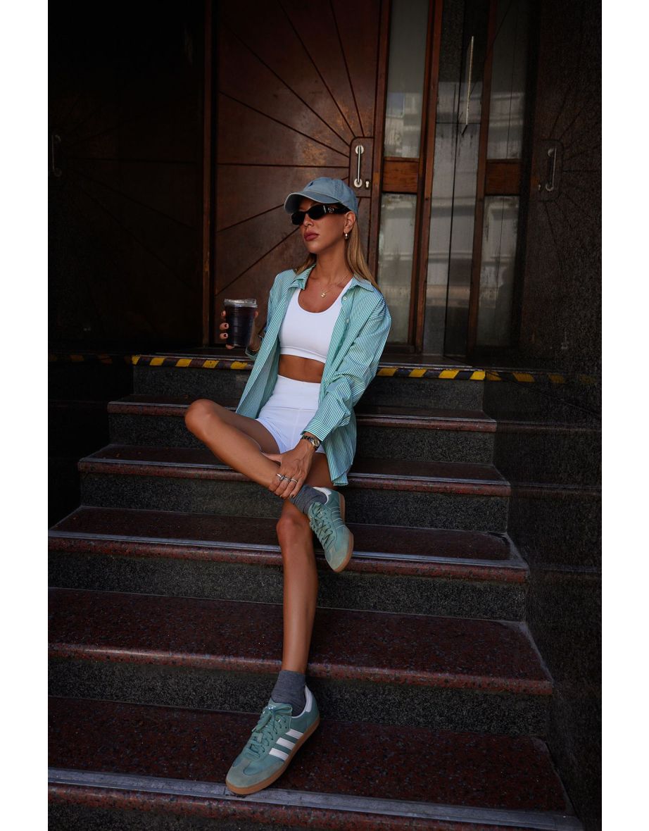 White Restorer Knitted Sports Shorts/Short Leggings