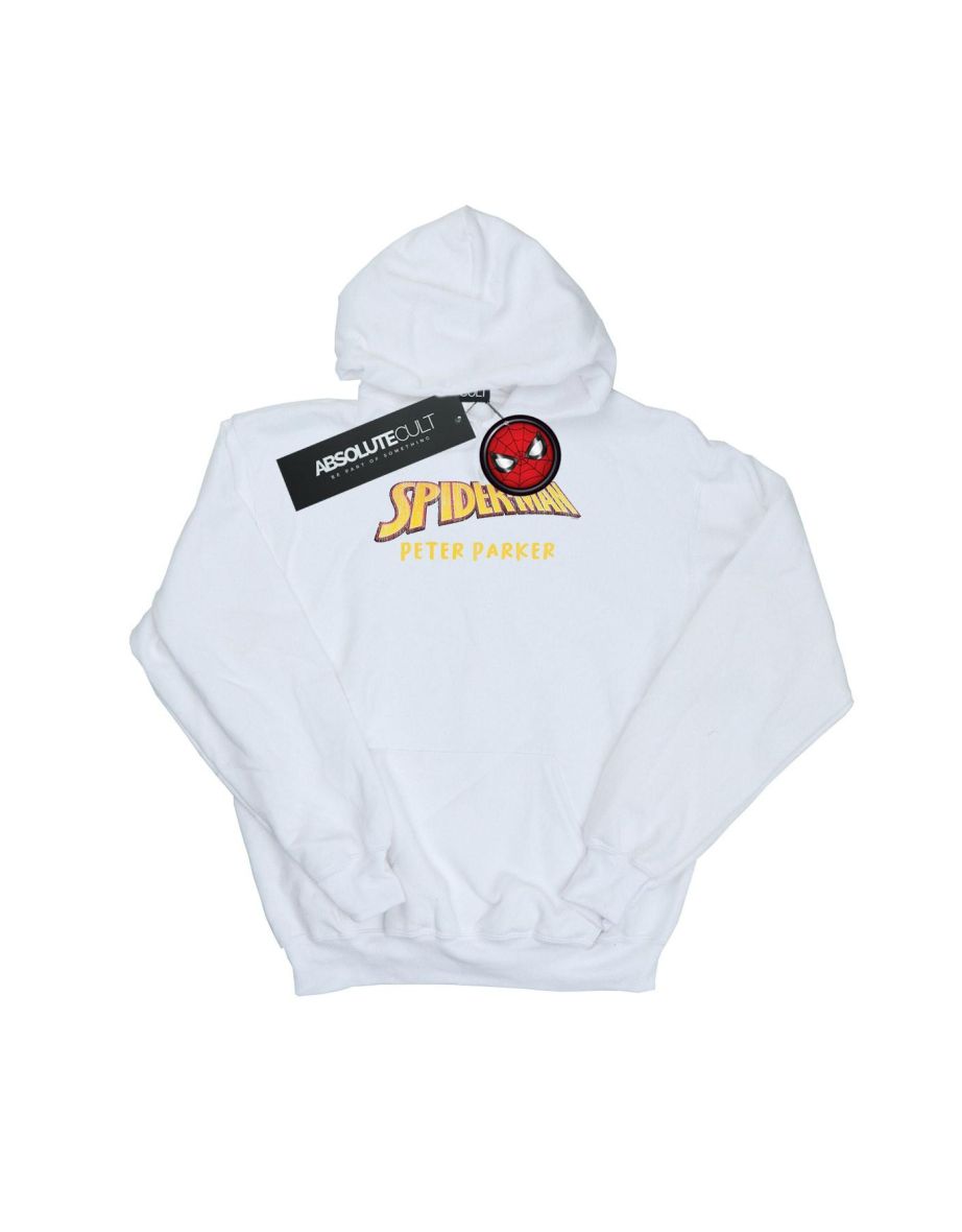 Marvel Boys Spider-Man AKA Peter Parker Hoodie - White - 1