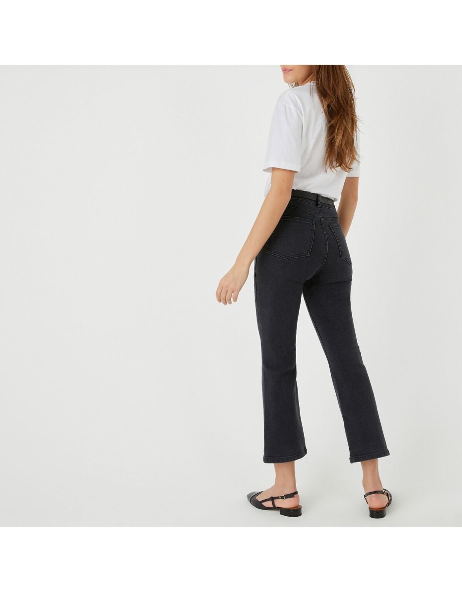 Kick Flare Jeans with High Waist, Length 26" - 3