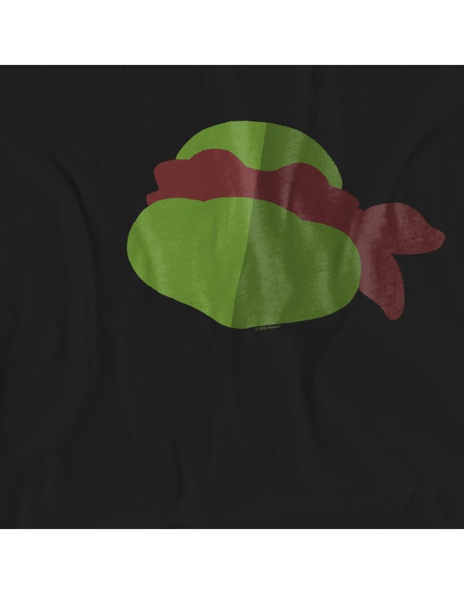 Teenage Mutant Ninja Turtles Unisex Adult Raphael Face T-Shirt - Black - 3