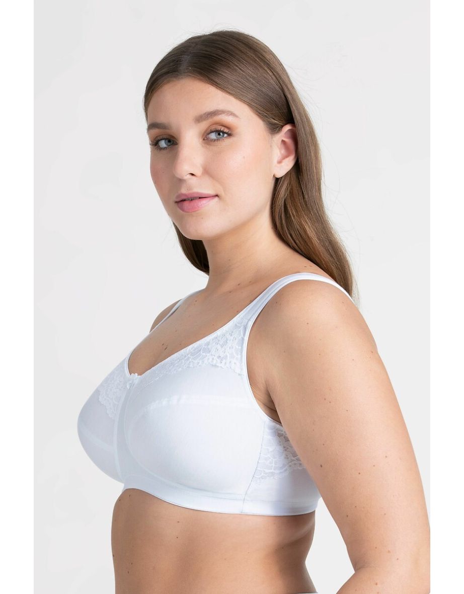 Cotton Now Minimiser Bra without Underwiring in Cotton Mix - 2