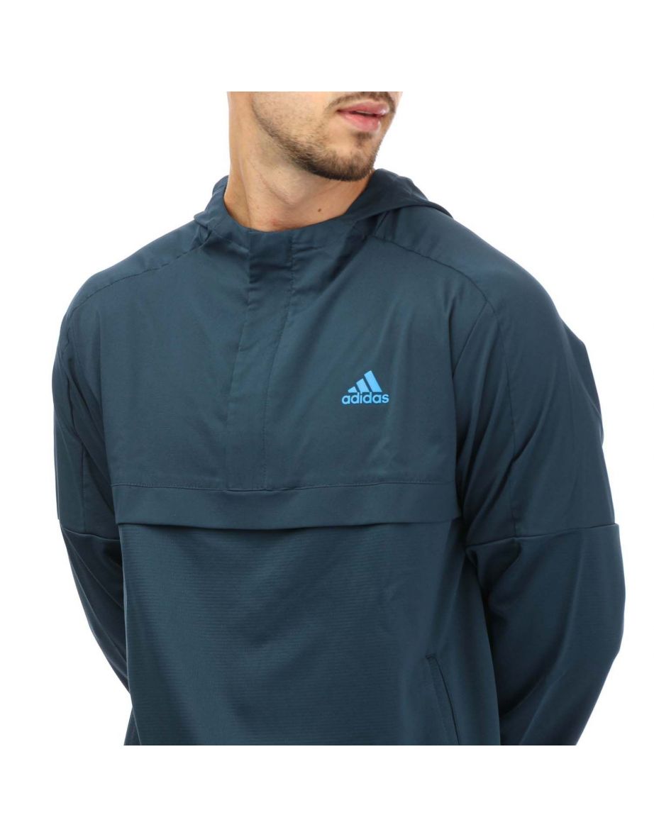 Men's adidas Golf Parka Half-Zip Pullover in Blue - 5