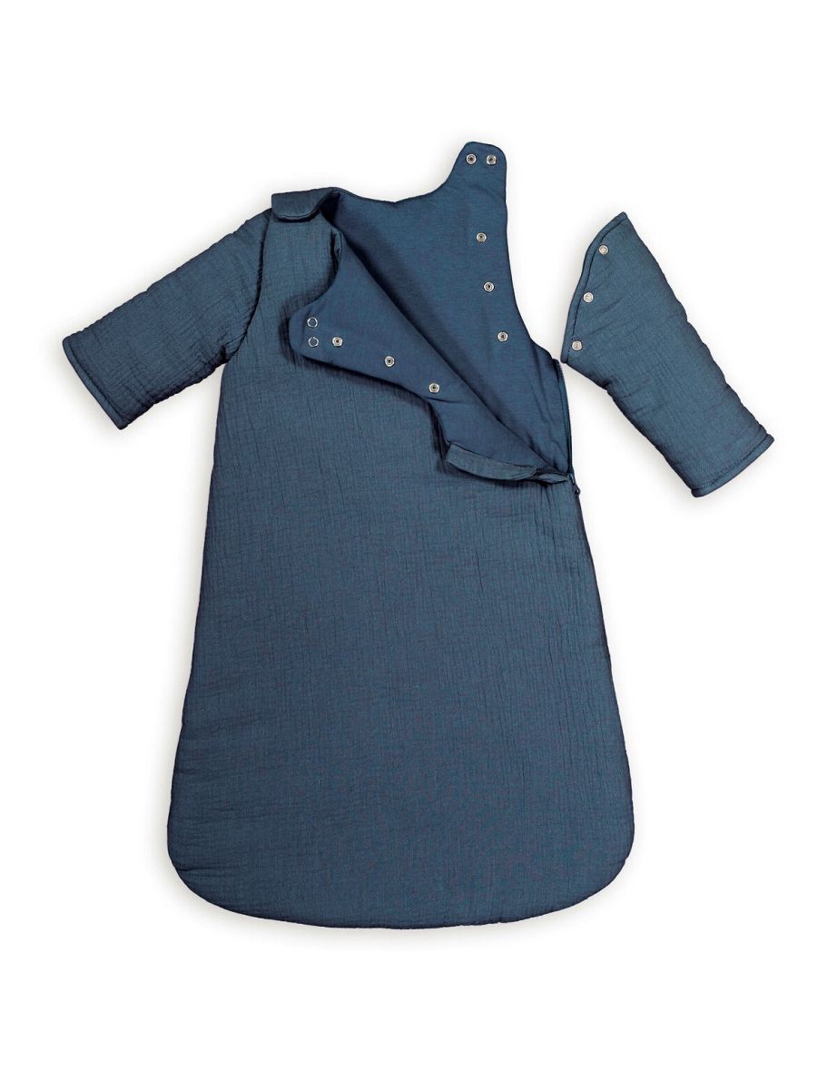 Kumla Cotton Muslin 3.5 Tog Sleeping Bag with Removable Sleeves - 4