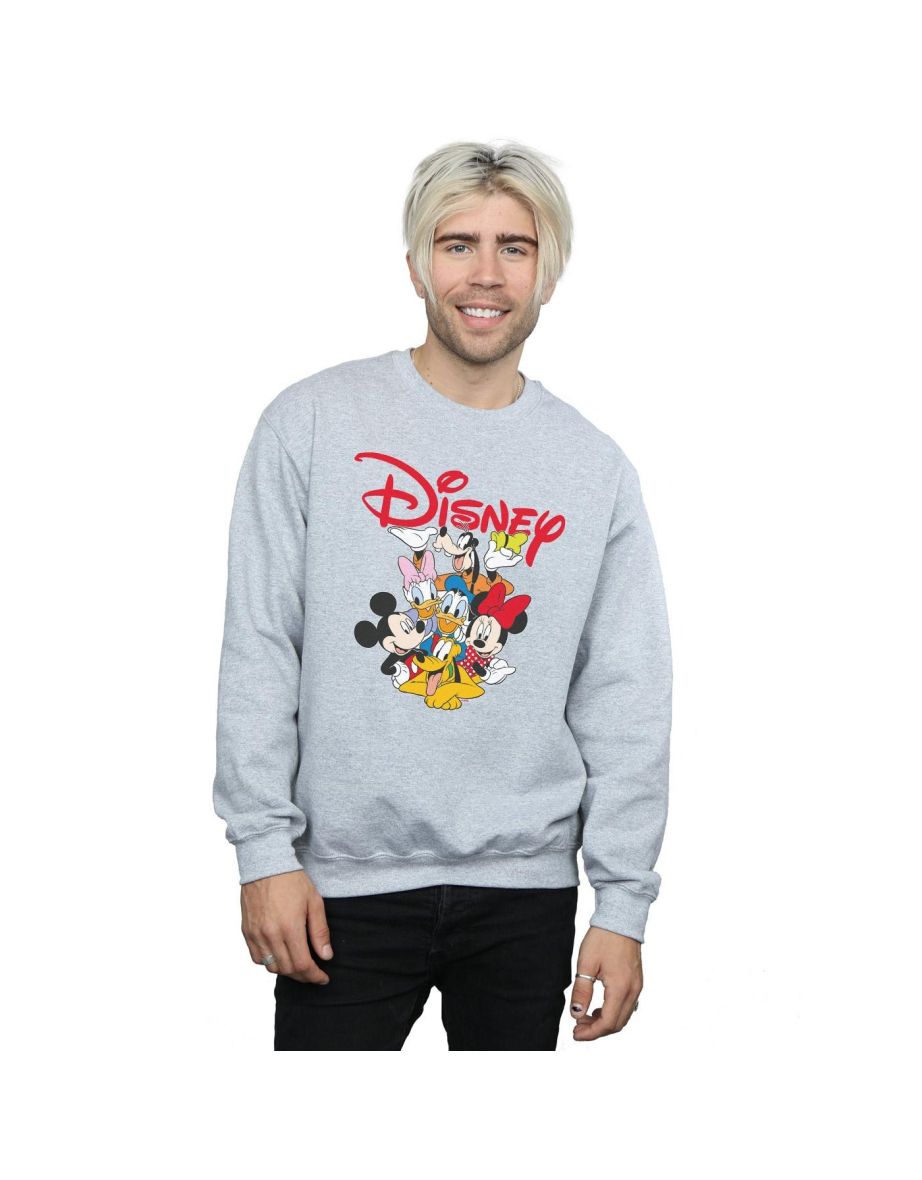 Disney Mens Mickey Mouse Crew Sweatshirt - Sports Grey