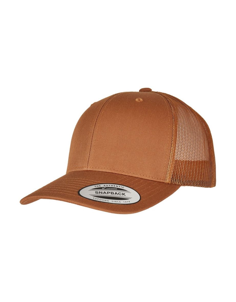 Yupoong Flexfit Retro Snapback Trucker Cap - Caramel