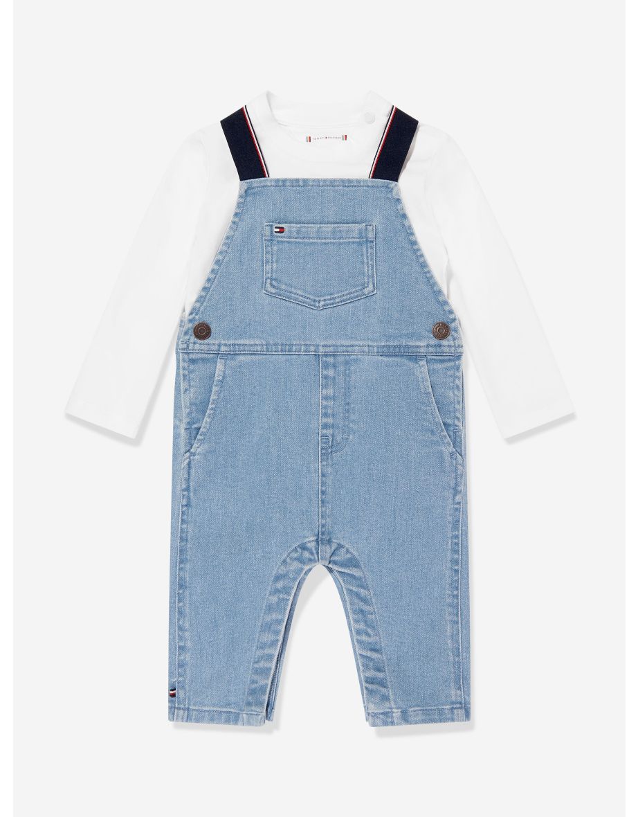 Baby Boys Denim Dungarees in Blue