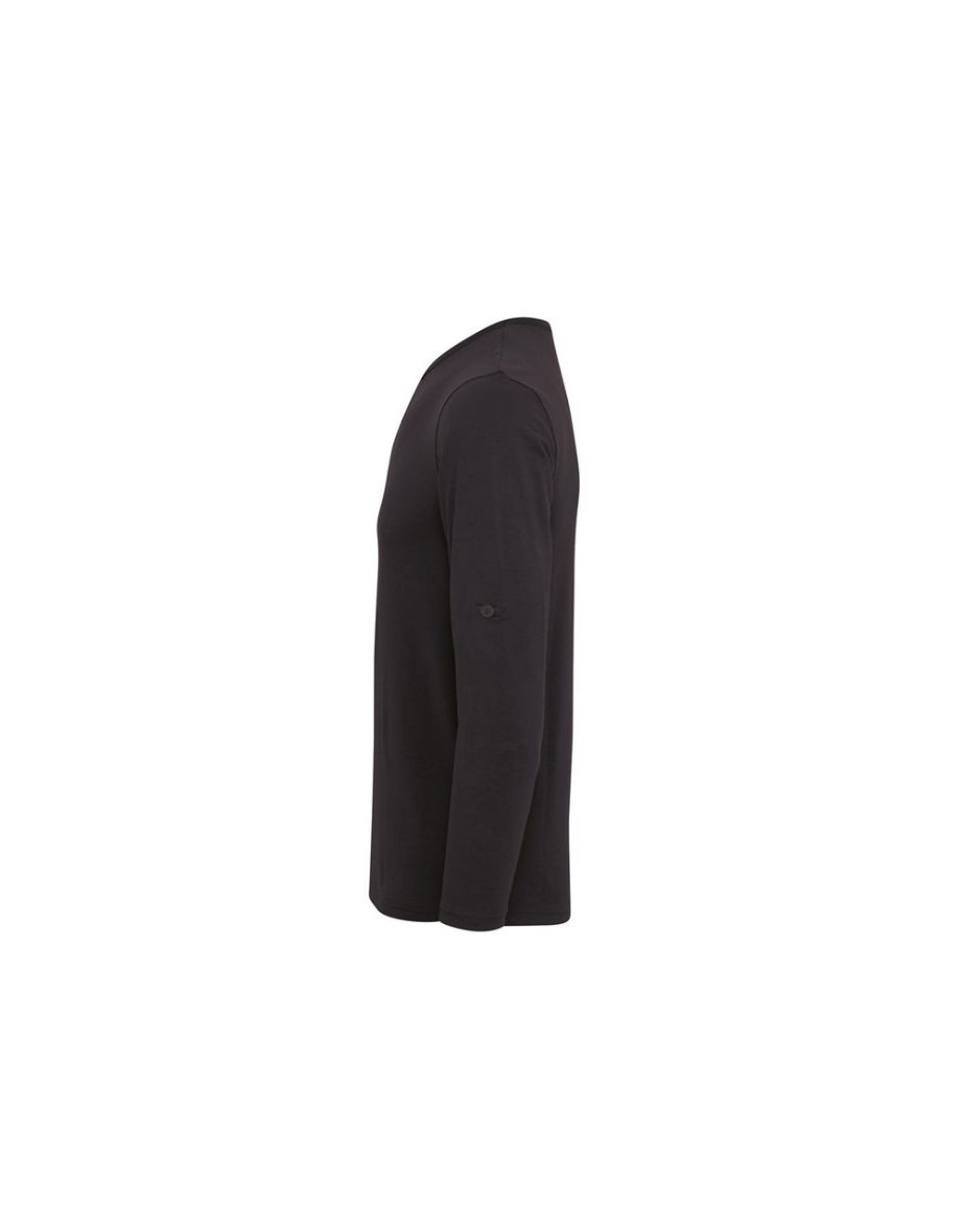 Premier Mens Long John Roll Sleeve T-Shirt - Black - 2