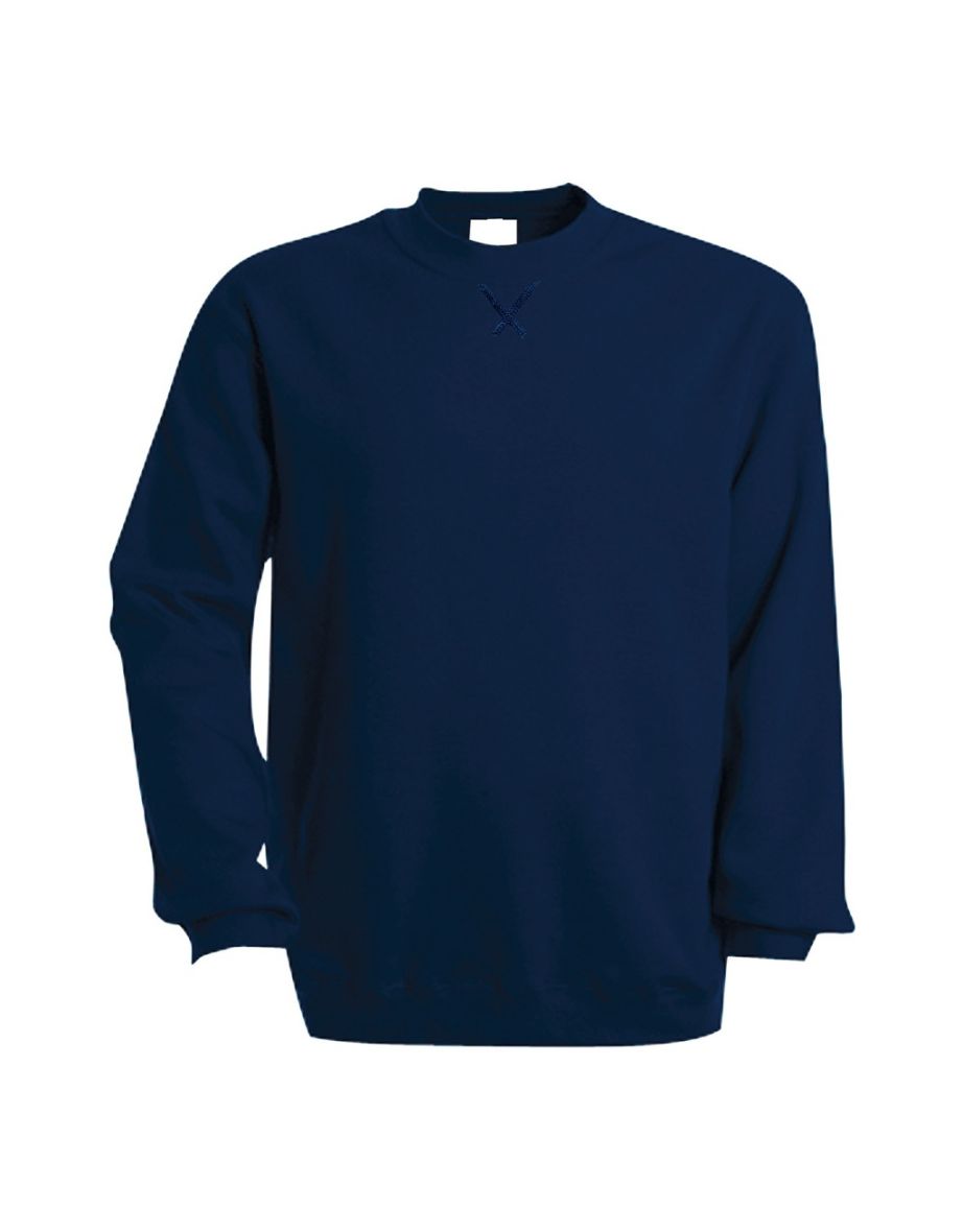 Kariban Mens Plain Crew Neck Sweatshirt - Navy