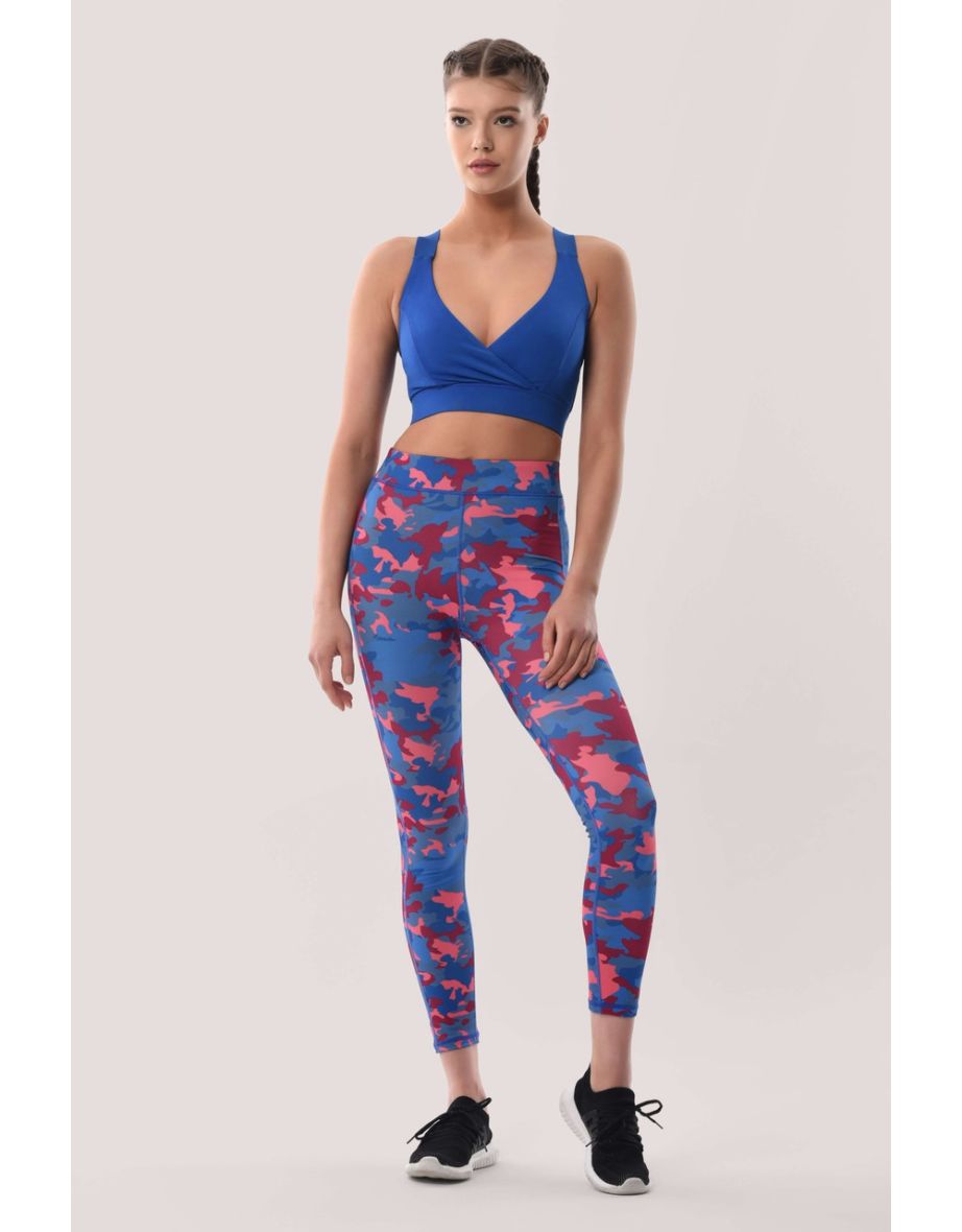 Closet London Blue Camouflage Leggings