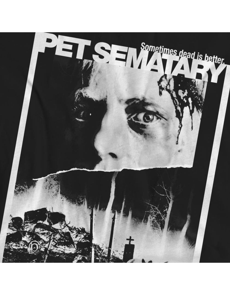Pet Sematary Unisex Adult Poster T-Shirt - Black - 3