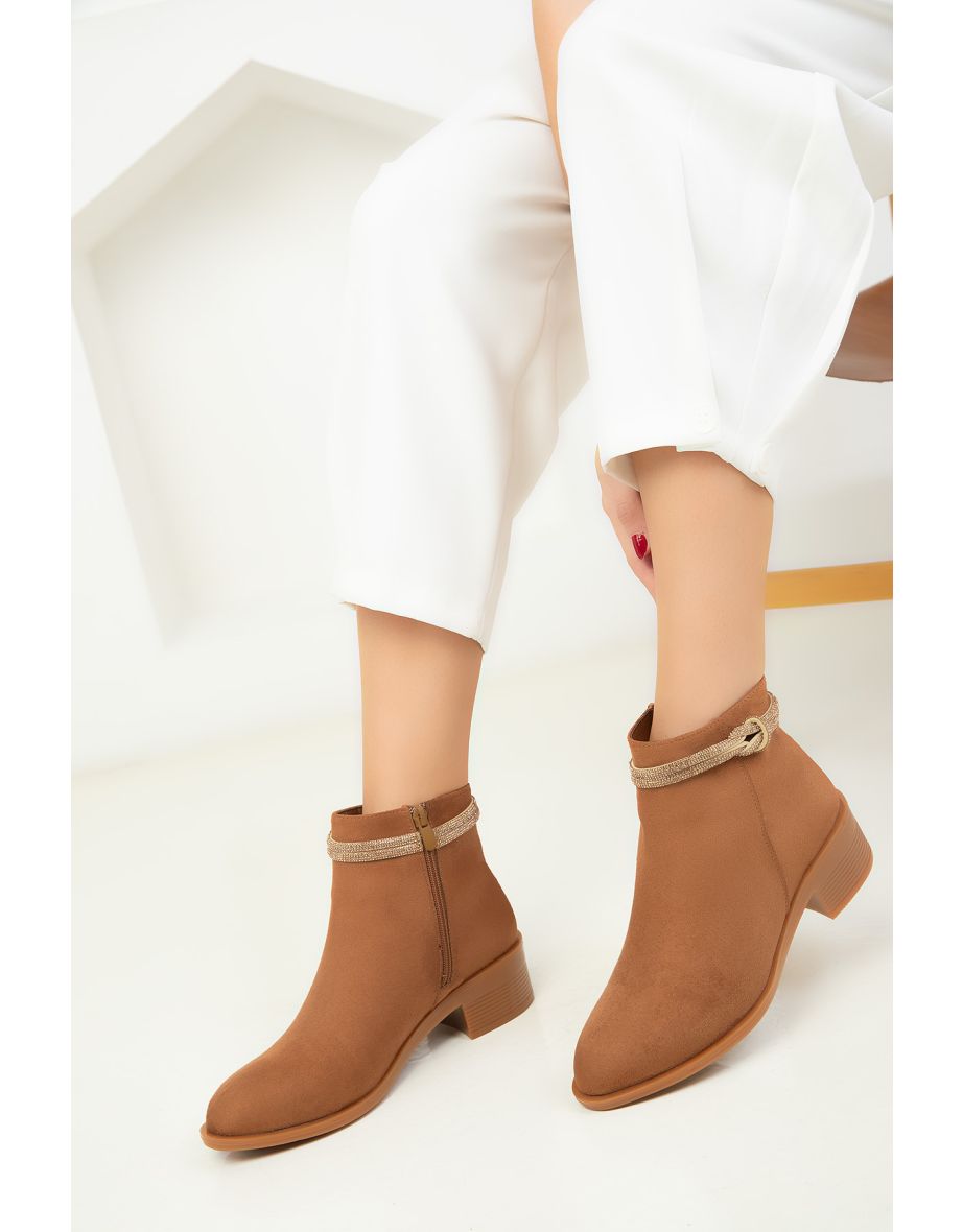 Tan ankle boots size on sale 5