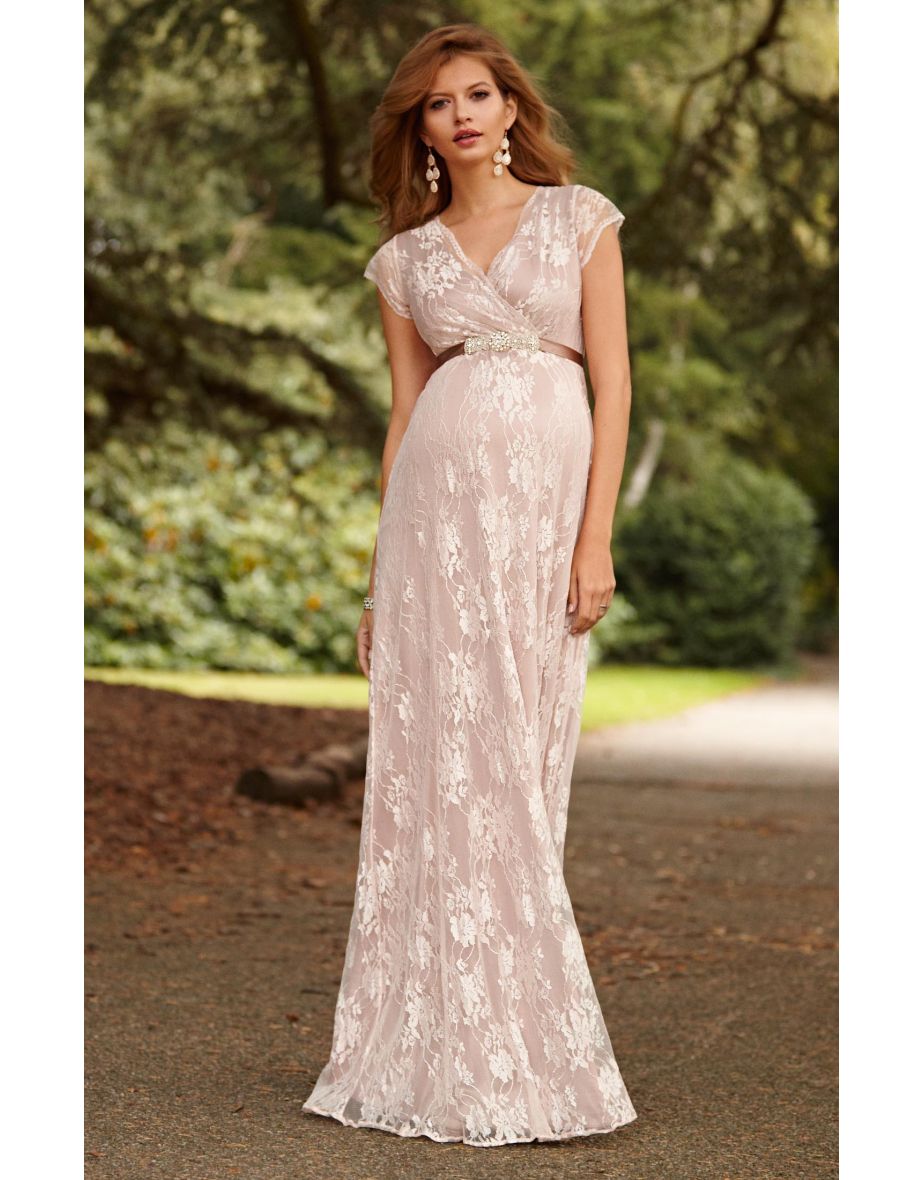 Eden Maternity Gown Long Blush