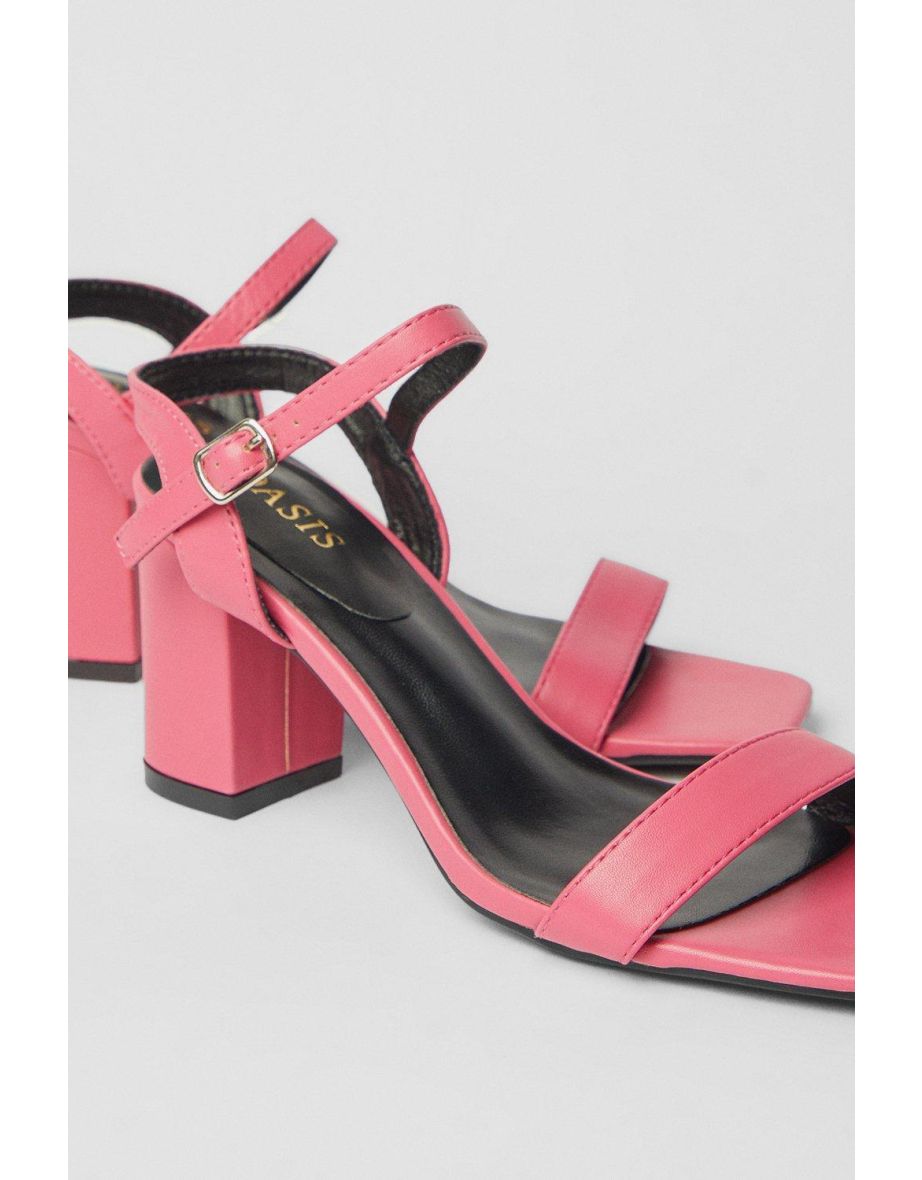 Mimosa High Block Heel Barely There Sandals - 3