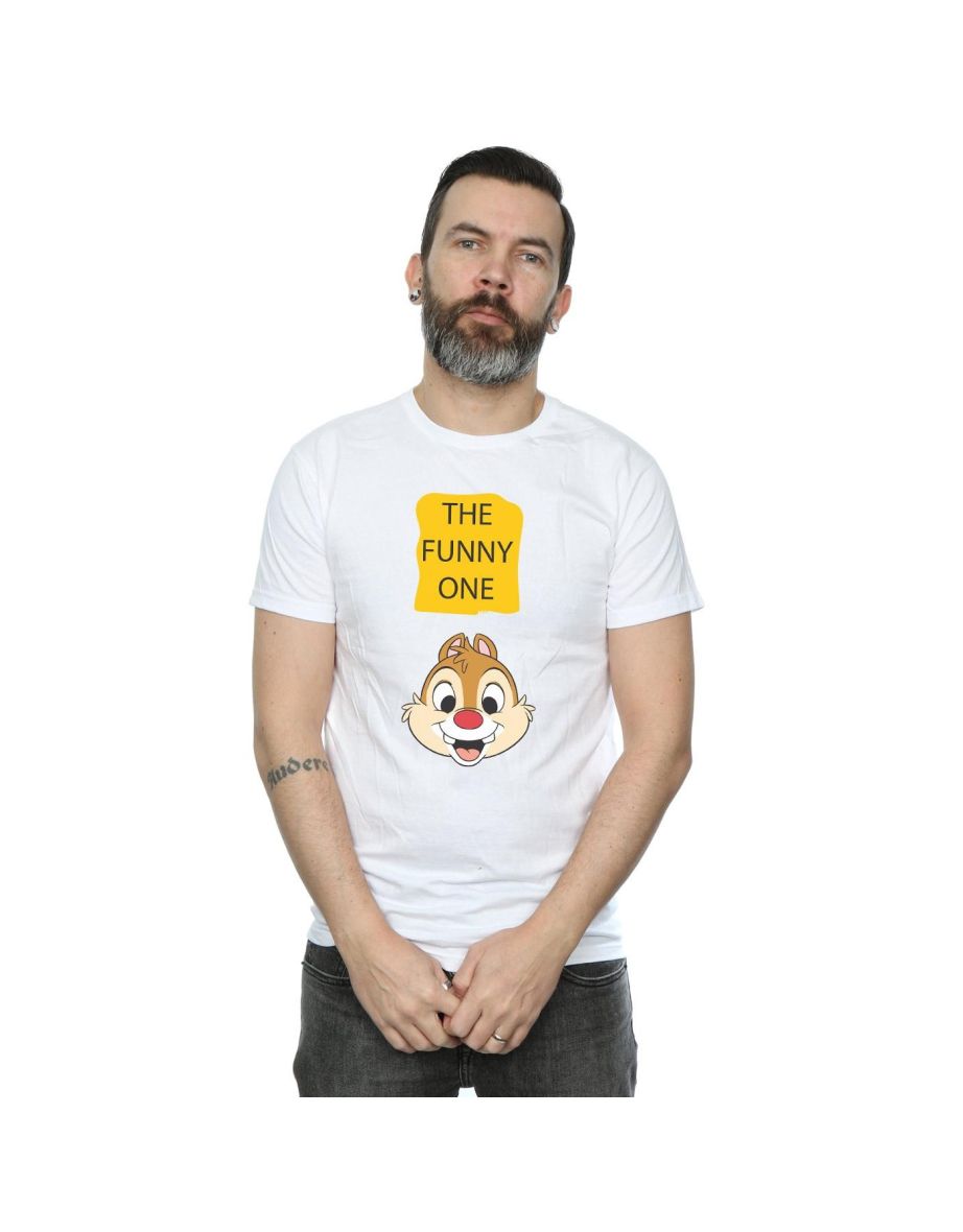 Disney Mens Chip N Dale The Funny One T-Shirt - White