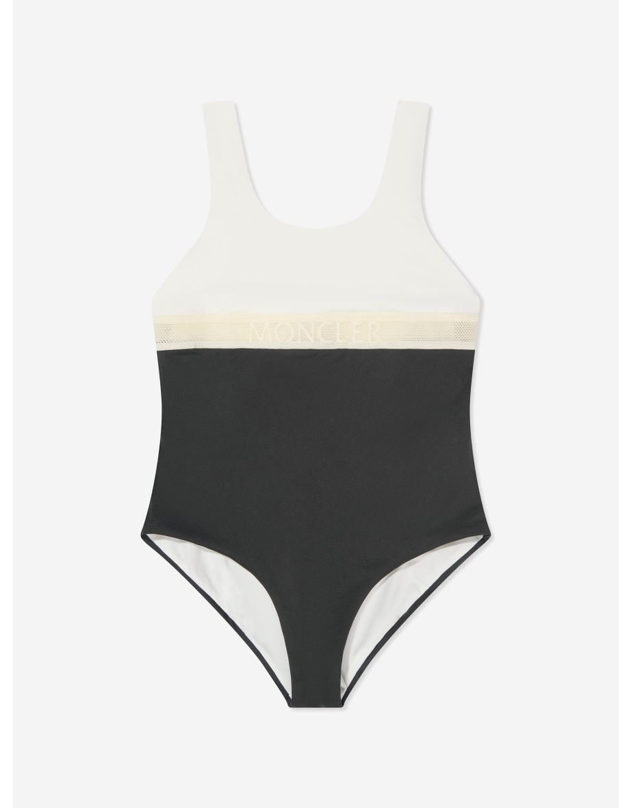 Girls Colourblock Swimsuit in White
