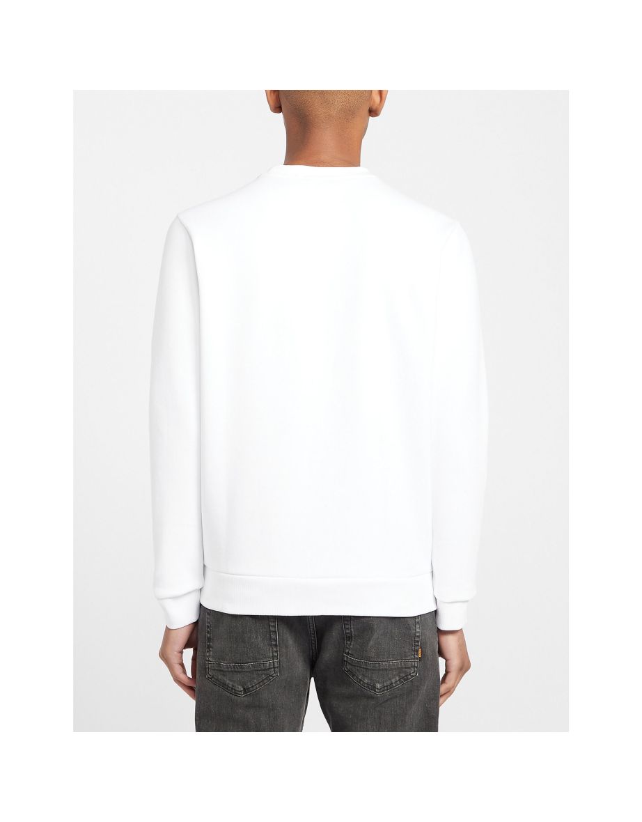 Men's Hugo Boss Salbo Slim-Fit Sweatshirt in White - 4