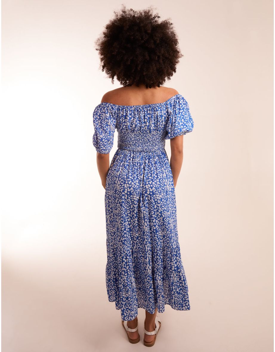 Tie Front Shirred Waist  Dress - 3