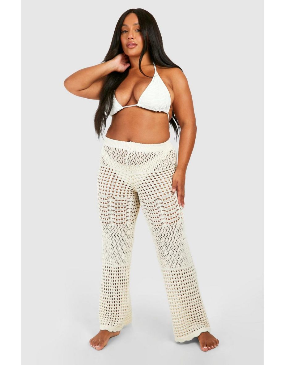 Plus Crochet Beach Trousers