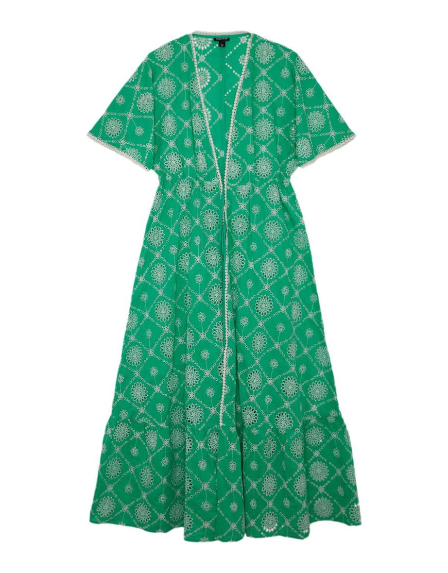 Cotton Broderie Beach Kimono - 3