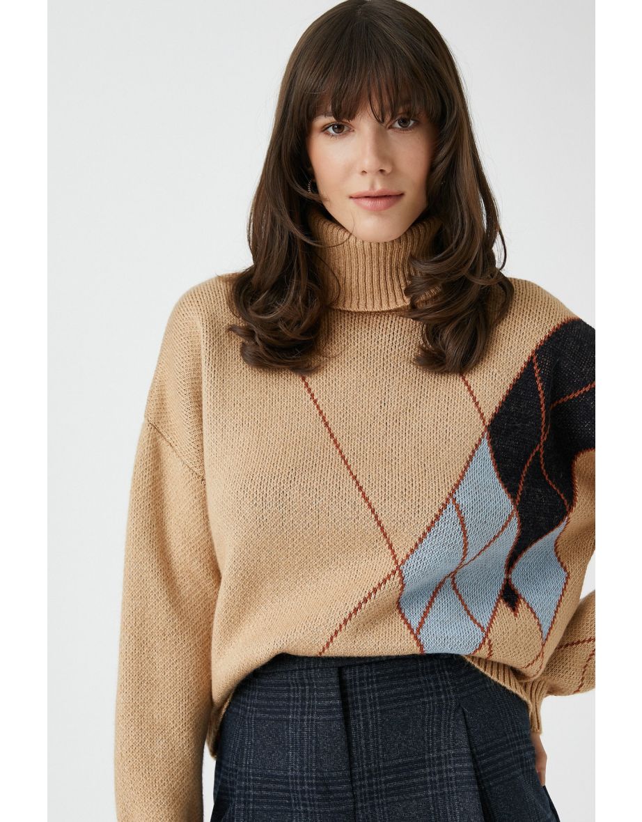 Women's Camel Hair Patterned Sweater