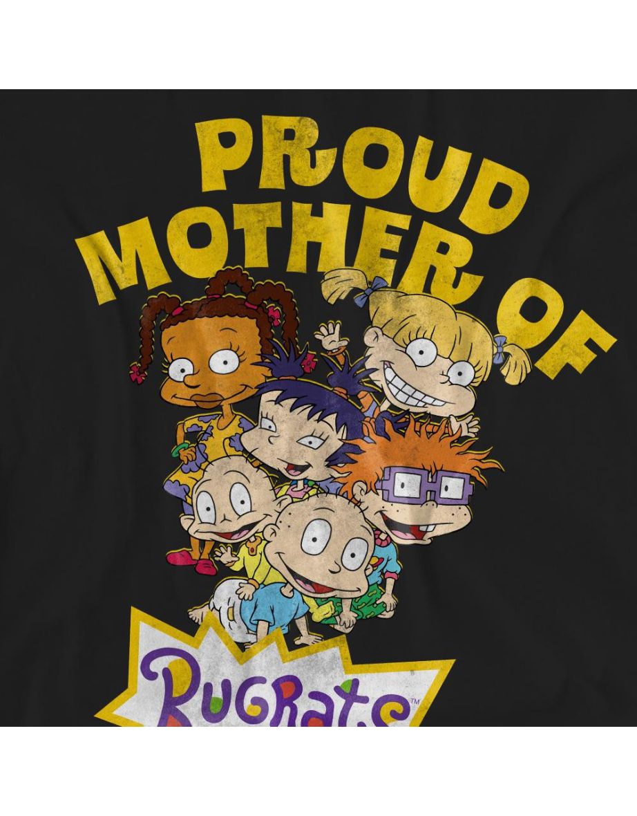 Rugrats Unisex Adult Proud Mother Mothers Day T-Shirt - Black - 3