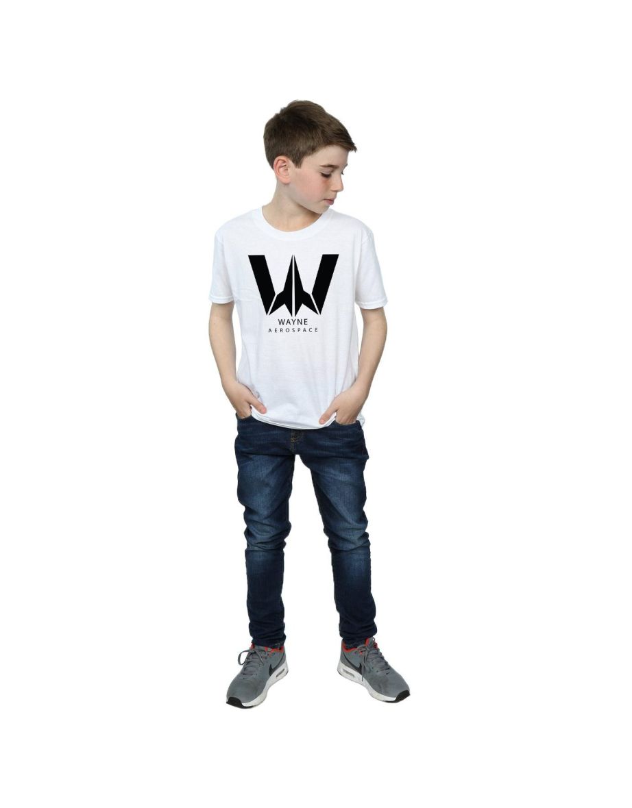 DC Comics Boys Justice League Movie Wayne Aerospace T-Shirt - White - 3