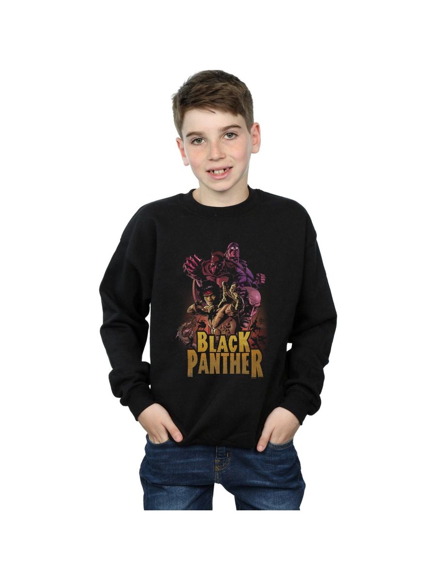 Marvel Boys Black Panther Ninja Sweatshirt - Black