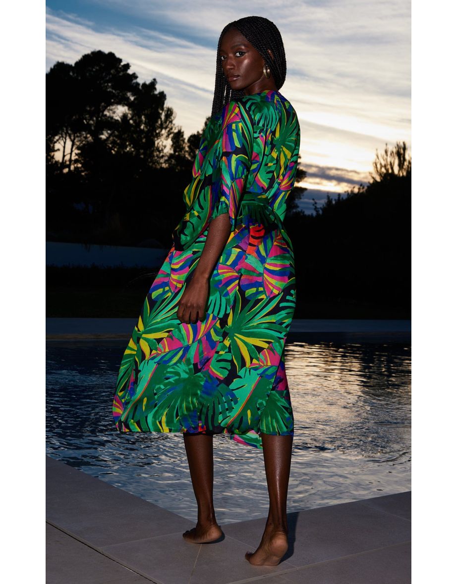 Kamala Kimono in Retro Tropic - 1
