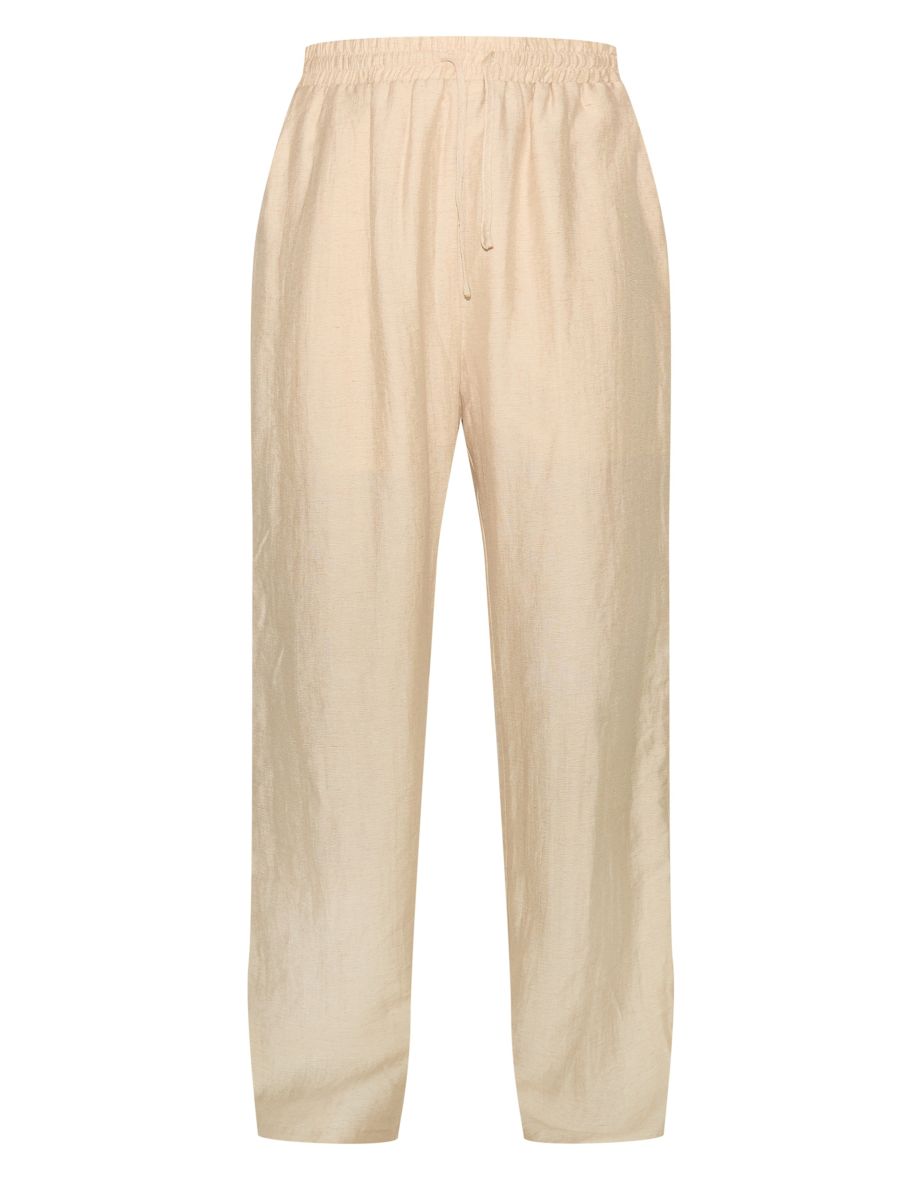 Petite Stone Woven Wide Leg Trousers - 4