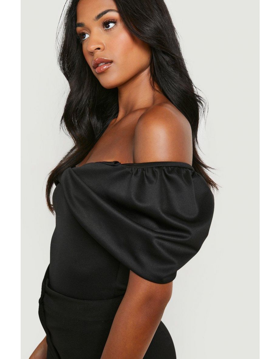 Tall Bow Bodysuit - black - 3