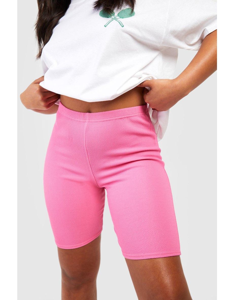 Plus Ripple Textured Cycling Shorts - pink - 3