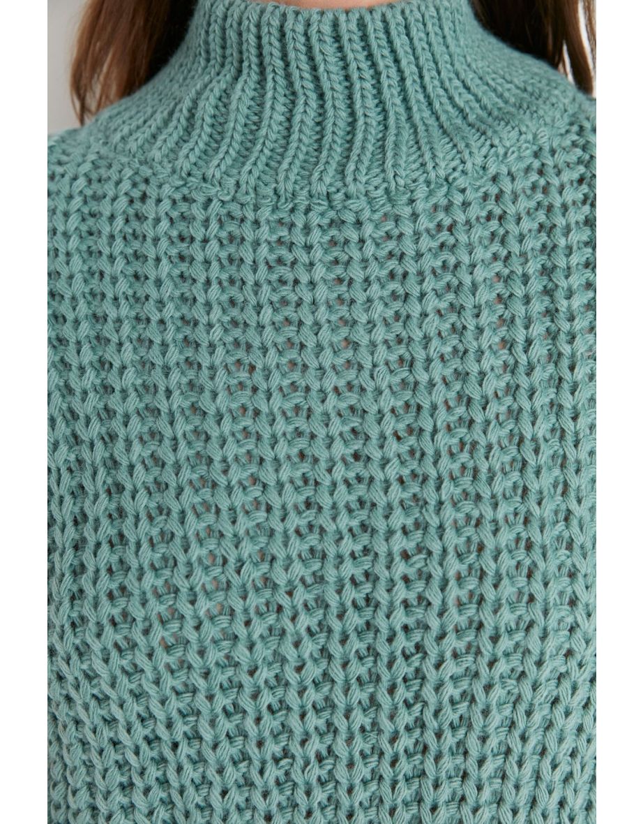 Mint Wide fit Soft Textured Color Block Knitwear Sweater - 7