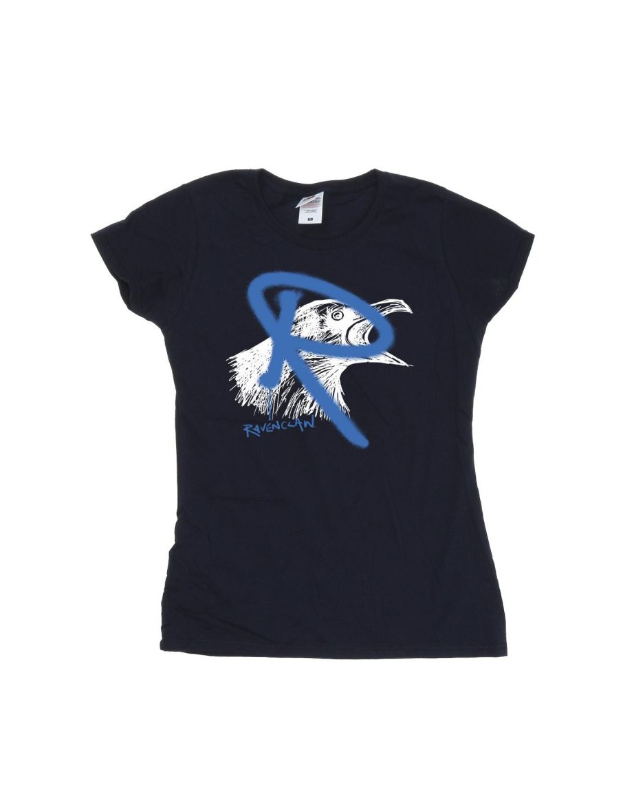 Harry Potter Womens/Ladies Ravenclaw Pop Spray Cotton T-Shirt - Navy Blue - 1