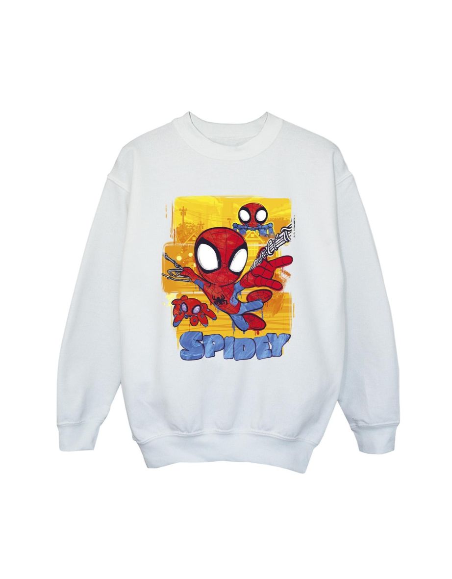 Marvel Boys Spidey And His Amazing Friends Flying Sweatshirt - White - 2