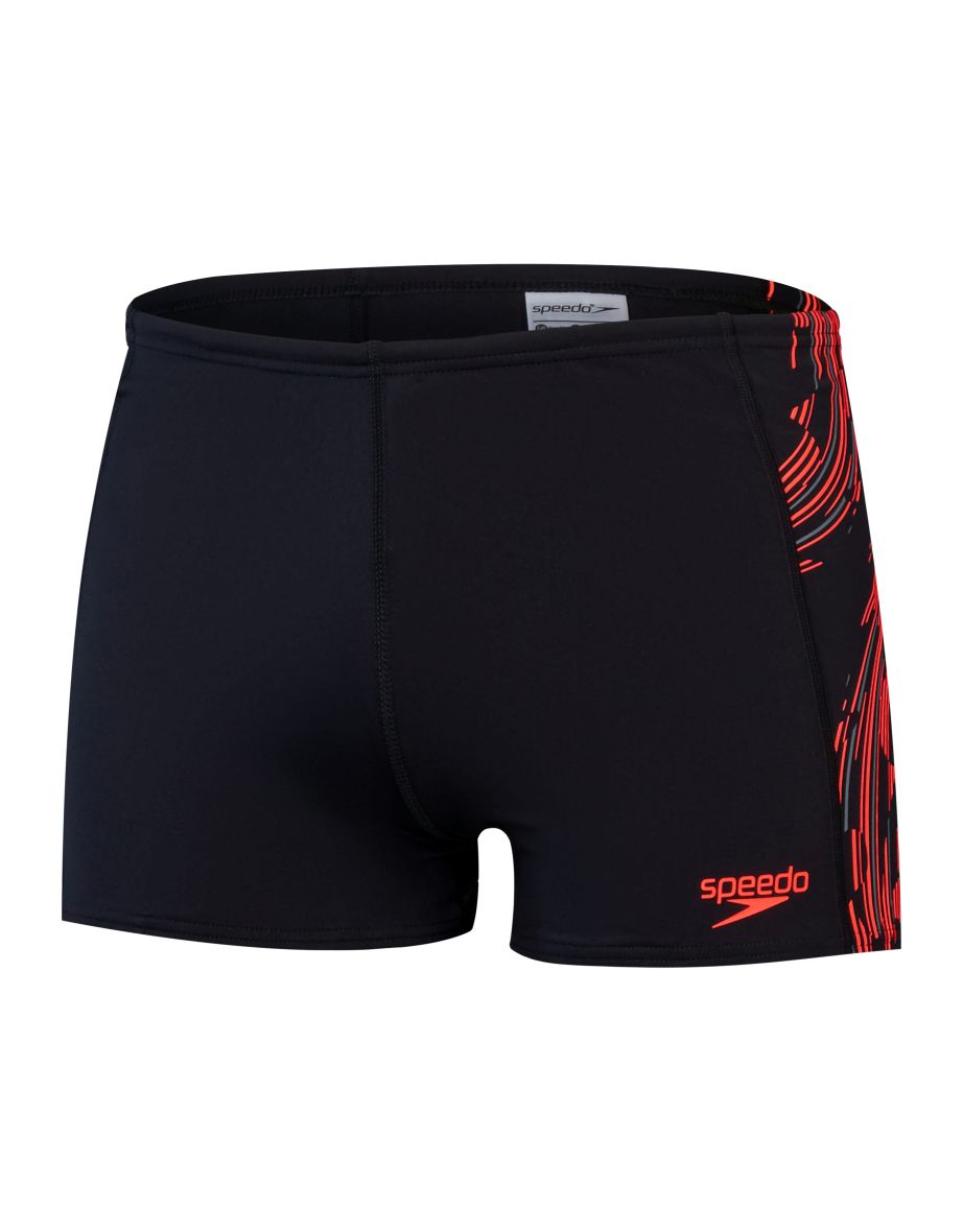 Men's Speedo Tech Panel Aqua Shorts in Black