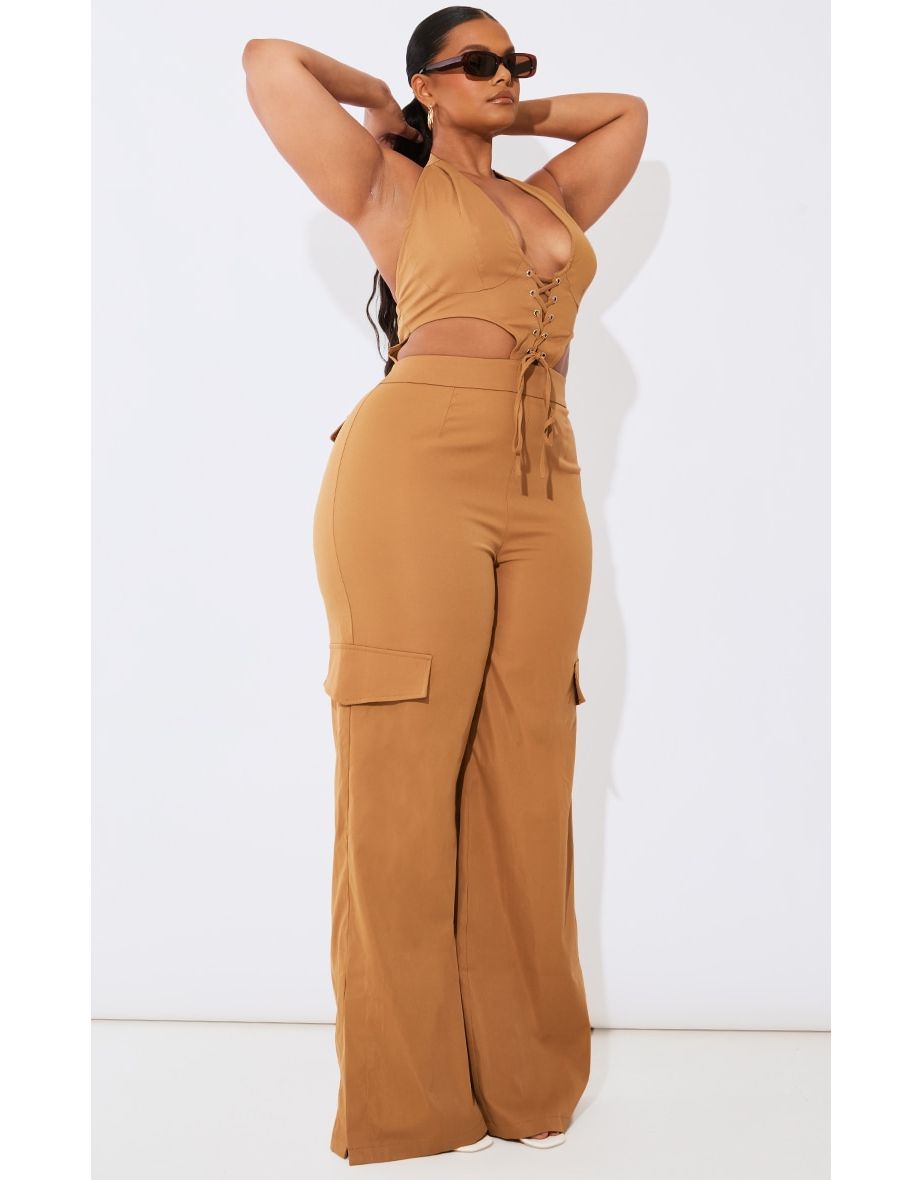 Camel jumpsuit hotsell