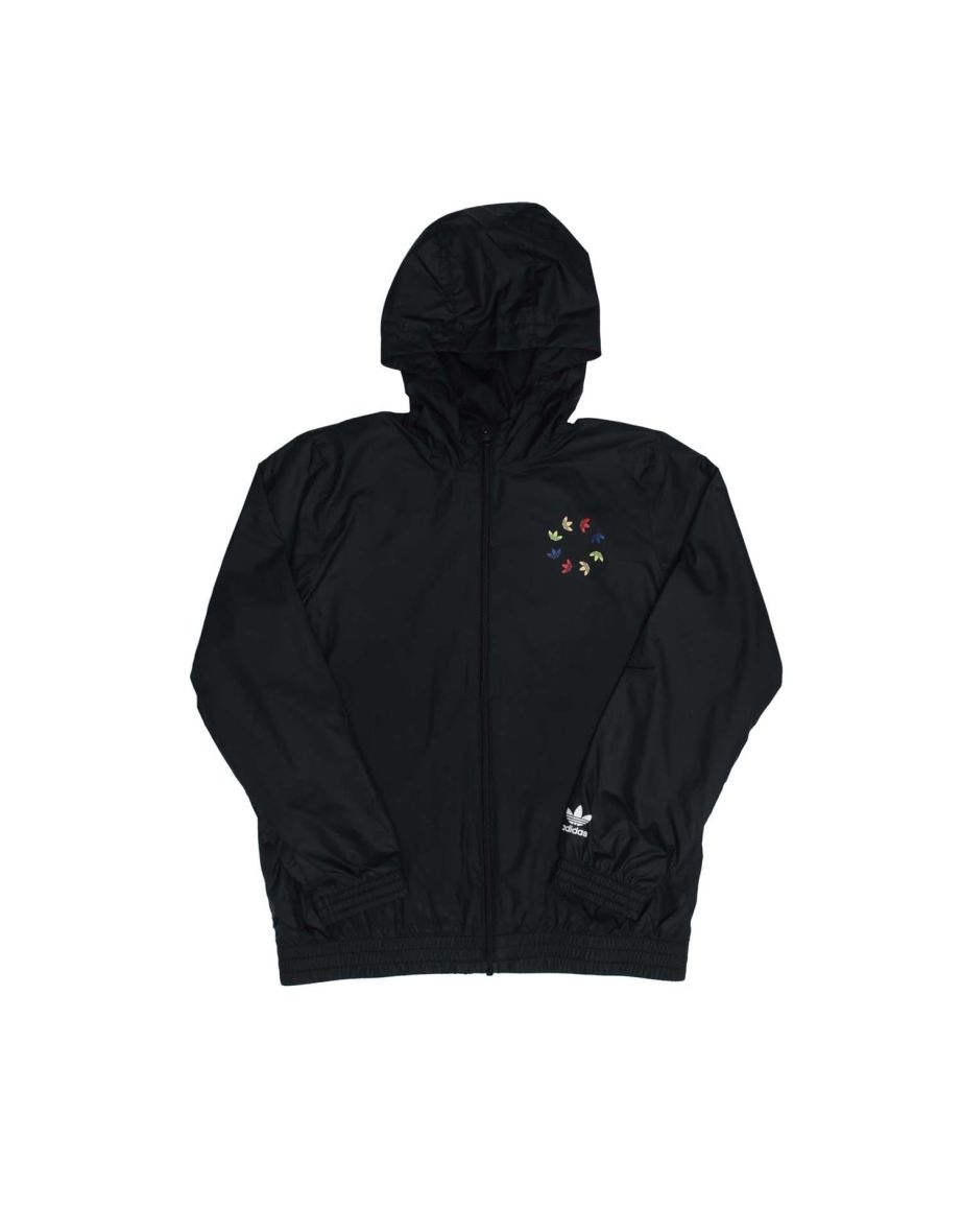 Boy's adidas Originals Junior Windbreaker Jacket in Black