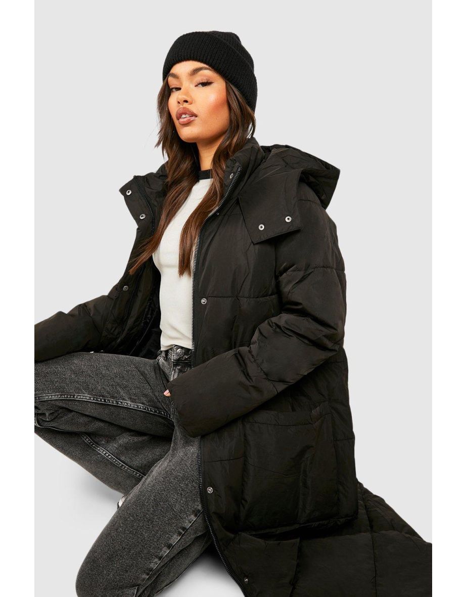 Oversized Maxi Puffer Coat - black - 3