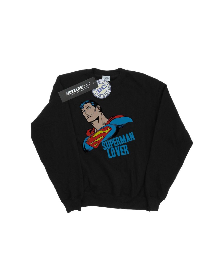 DC Comics Boys Superman Lover Sweatshirt - Black
